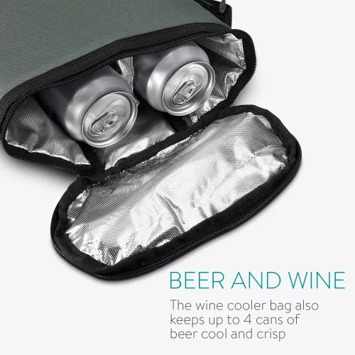 Geanta termica de vin cu curea reglabila, 32 x 29 cm, 46163.22