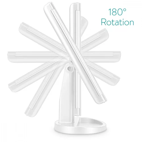 Oglinda Cosmetica cu 3 fete, Iluminare LED, marire 3x, pliabila, 43457.48