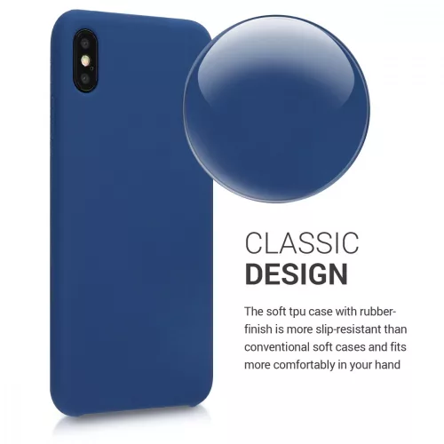 Husa pentru Apple iPhone XS Max, Silicon, Albastru, 45909.116