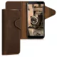Husa pentru Samsung Galaxy J6 Plus, Piele naturala, Maro, 46604.05