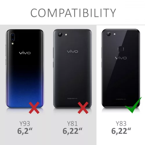 Husa pentru Vivo Y83, Policarbonat, Negru, 47258.68
