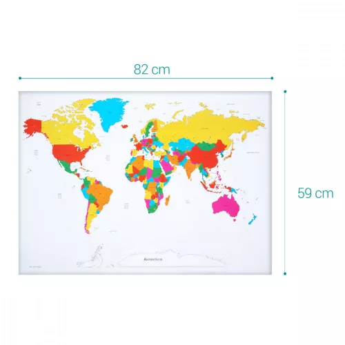 Harta lumii razuibila pentru destinatii calatorie, 82 x 59 cm, 47795.02