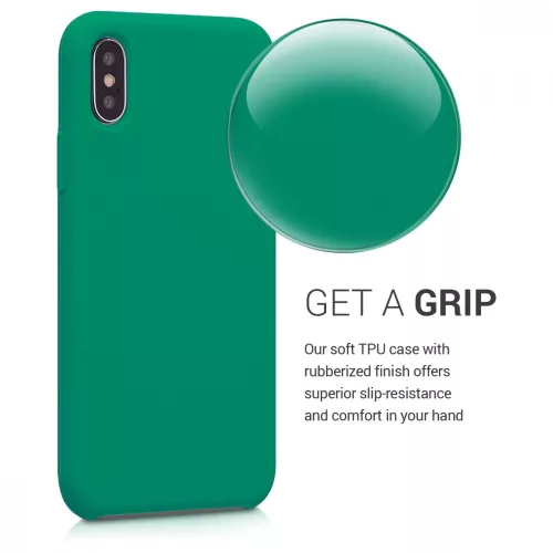 Husa pentru Apple iPhone X / iPhone XS, Silicon, Verde, 42495.142