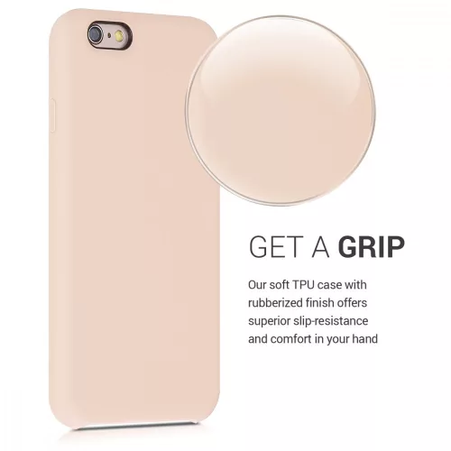 Husa pentru Apple iPhone 6 / iPhone 6s, Silicon, Crem, 40223.154