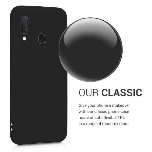 Husa pentru Samsung Galaxy A20e, Silicon, Negru, 48738.47