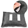 Set 2 dezumidificatoare auto Navaris, 2x500 g, reutilizabile, regenerare 80 C, gri, smectita