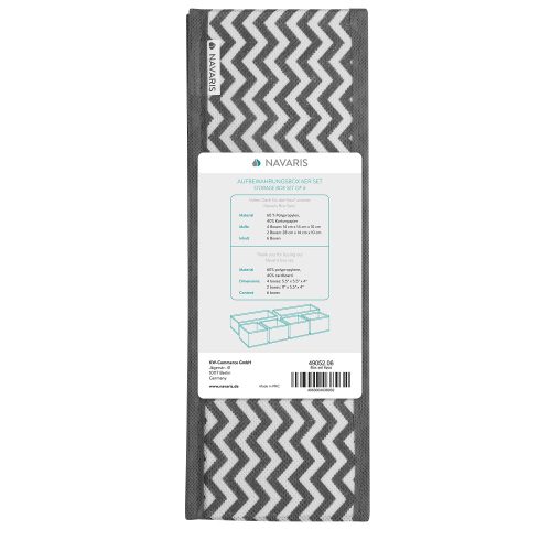 Set 6 cutii de depozitare Navaris diverse marimi, 49052.06