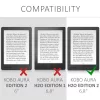 Husa pentru Kobo Aura H2O Edition 2, Textil, Gri, 49111.01
