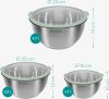 Set 3 boluri din inox cu capac, Navaris, argintiu, 3 dimensiuni, 16 cm, 20 cm, 24 cm, 49210.03.50