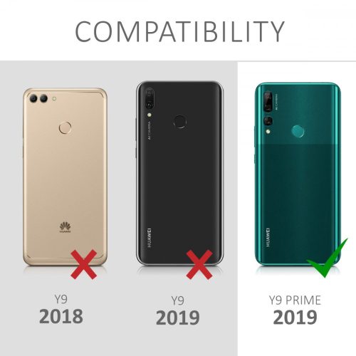 Husa pentru Huawei Y9 Prime (2019), Piele ecologica, Negru, 49455.01