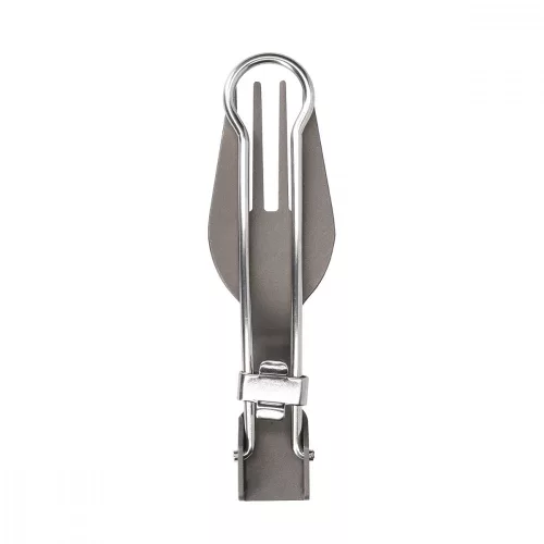 Set tacam din 3 piese din titan pentru camping Navaris, Cutit, Furculita, Lingura, 46937.03