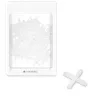 Set 100 distantiere pentru gresie/faianta Navaris, 3 mm, de unica folosinta, alb, plastic