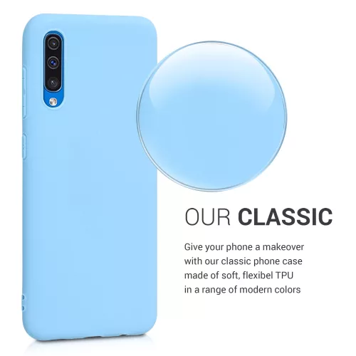Husa pentru Samsung Galaxy A50, Silicon, Albastru, 48054.161