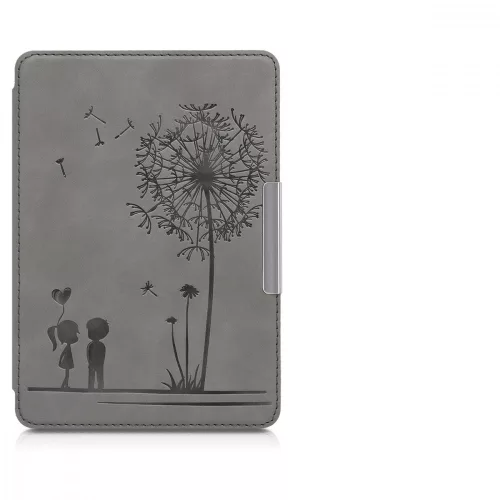 Husa pentru Kindle Paperwhite 10, Piele ecologica, Gri, 48975.03
