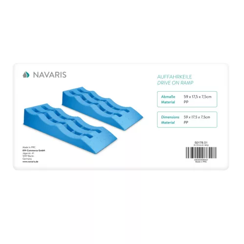Set 2 rampe nivelare Navaris, pana la 4 tone, 59x17.5x7.5 cm, negru, polipropilena