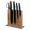 Suport magnetic pentru cutite pe doua fete din lemn de salcam, 22.5 x 22 cm, 50416.025.02