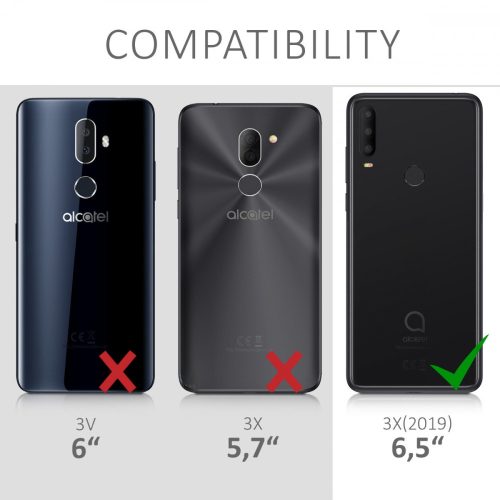 Husa pentru Alcatel 3X, Silicon, Negru, 50493.47