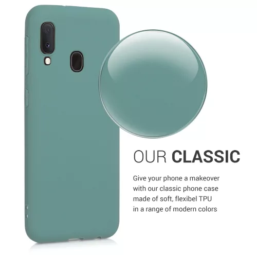 Husa pentru Samsung Galaxy A20e, Silicon, Verde, 48738.171