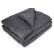 Patura grea Navaris, 135x200 cm, 8.8 kg, cu perle de sticla, gri, sticla/poliester/bumbac