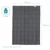 Patura grea Navaris, 135x200 cm, 6.8 kg, cu perle de sticla, gri, sticla/poliester/bumbac