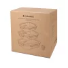 Set de 3 caserole de depozitare a alimentelor din sticla, 1500ml, 1000ml, 600ml, 47684.03.01