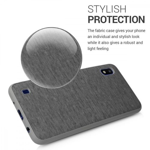 Husa pentru Samsung Galaxy A10, Textil, Gri, 51540.22