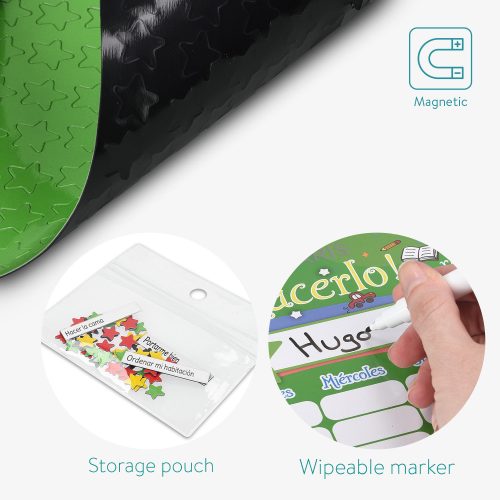 Tabla de recompense/ sarcini copii, 250 magneti, 40 x 32 cm, limba Spaniola, 48146.08