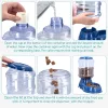 Set 1x Dispenser automat mancare si 1x Dispenser automat apa pentru Caini / Pisici, Albastru, 3,8l, 48332.17