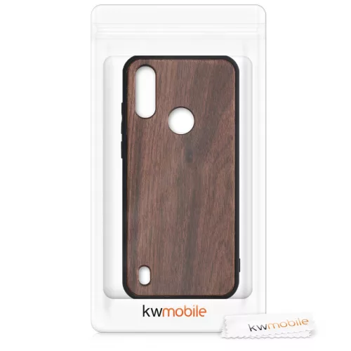 Husa pentru Motorola Moto E6s (2020), Lemn, Maro, 52179.18