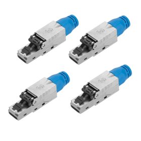   Set 4 Mufe CAT8 RJ-45 pentru cabluri Ethernet CAT8 ecranate, Kwmobile, Multicolor, Metal, 52519.04