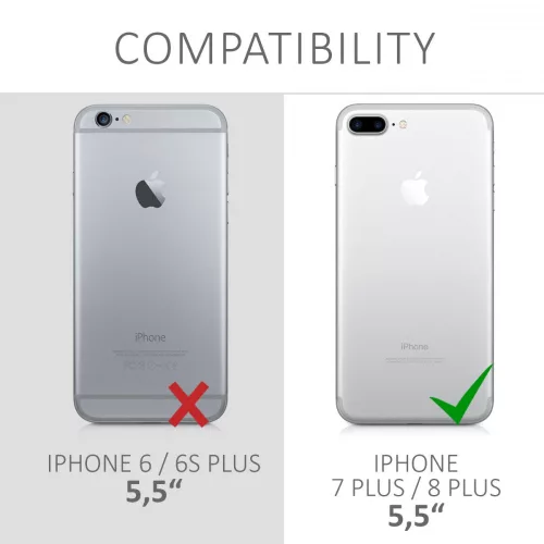 Husa pentru Apple iPhone 8 Plus / iPhone 7 Plus, Silicon, Albastru, 49981.58