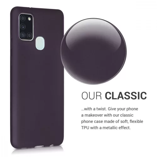Husa pentru Samsung Galaxy A21s, Silicon, Mov, 52495.115