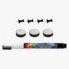 Tabla combinata Navaris, whiteboard magnetic si pinboard textil, 60x40 cm, accesorii, negru, textil/MDF