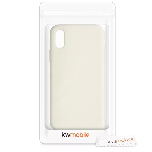 Husa pentru Apple iPhone X / iPhone XS, Silicon, Bej, 46313.204