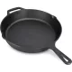 Tigaie adanca rotunda din fonta cu maner Navaris - 25 cm, 48585.01.2