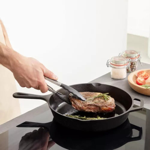 Tigaie adanca rotunda din fonta cu maner Navaris - 25 cm, 48585.01.2