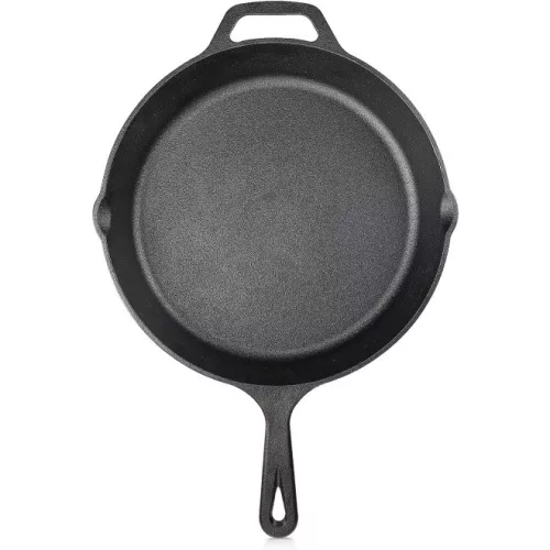 Tigaie adanca rotunda din fonta cu maner Navaris - 25 cm, 48585.01.2
