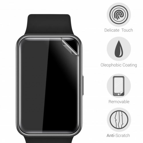 Set 2 folii de protectie pentru Huawei Watch Fit, Polimer, Transparent, 53951.1