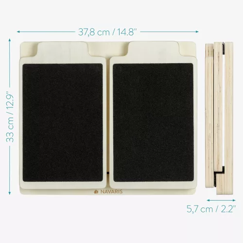 Placa de exercitii reglabila pentru intinderea gambelor Navaris, 4 Nivele, Lemn, 54275.02