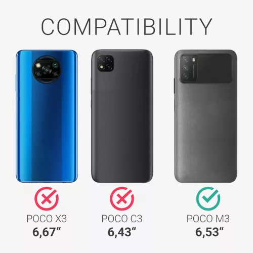 Husa pentru Xiaomi Poco M3, Silicon, Albastru, 53971.58