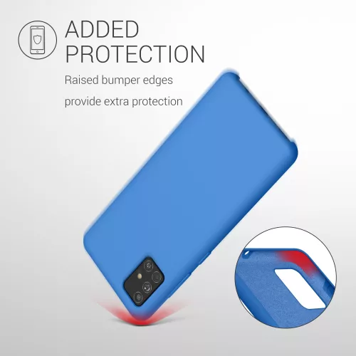 Husa pentru Samsung Galaxy A51, Silicon, Albastru, 51197.189