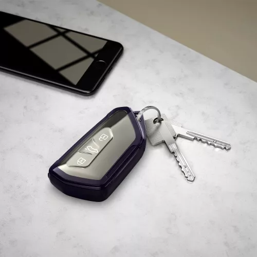 Husa Cheie Auto pentru VW / Skoda / Seat - 3 Butoane, kwmobile, Silicon, Multicolor, 55672.01