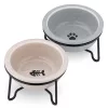 Set 2 Boluri de ceramica cu suport metalic Navaris, 380 ml, 55724.11