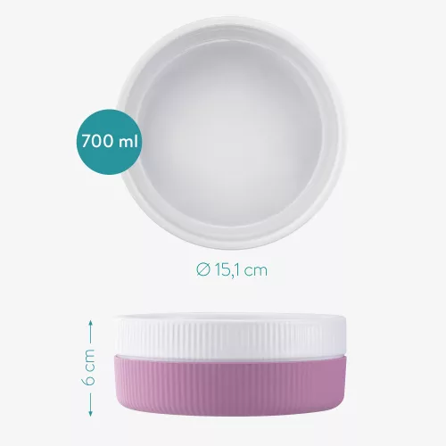 Set 2 Boluri pentru pisici si caini Navaris, Anti-aluneacare, Roz, 53411.08