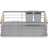 Scurgator de vase Navaris, cu suport de picurare, cu raft pentru farfurii, pahare si tacamuri, gri, 42.5x31.5x14 cm, 52545.03