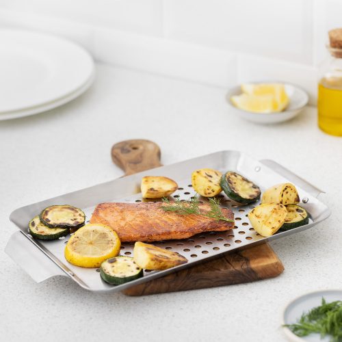 Tava din otel inoxidabil pentru gratar Navaris, 27.2 x 18.1 cm, 56221.02