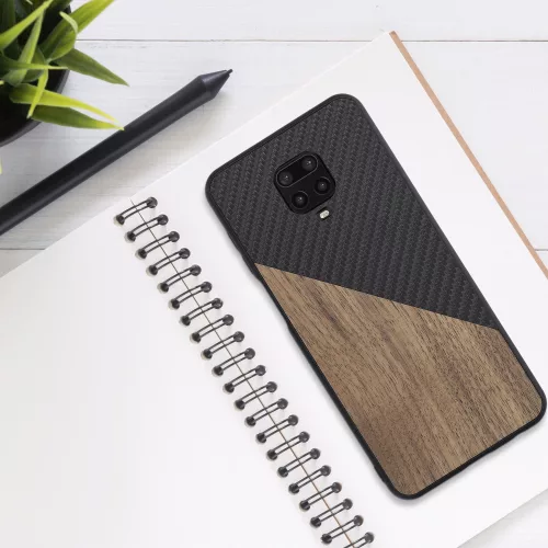 Husa pentru Xiaomi Redmi Note 9S / Redmi Note 9 Pro / Redmi Note 9 Pro Max, Lemn, Maro, 56621.01, kwmobile