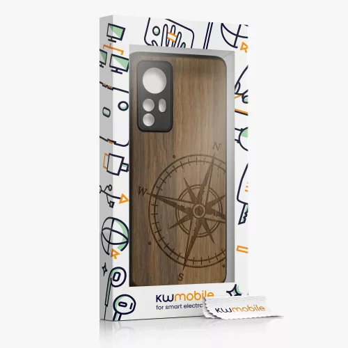 Husa pentru Xiaomi 12, Lemn, Maro, 56788.02, kwmobile