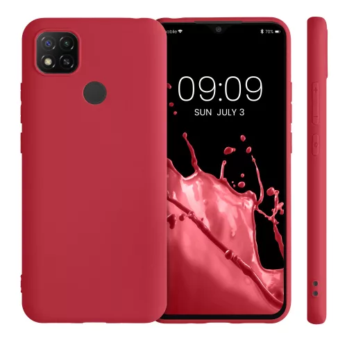 Husa pentru Xiaomi Redmi 9C, Silicon, Rosu, 52850.229, kwmobile