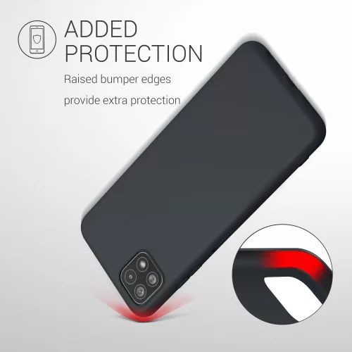 Husa pentru Samsung Galaxy A22 5G, Silicon, Negru, 55245.186, kwmobile